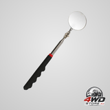 Telescopic inspection mirror with non-slip handle for auto repair, black, 73cm