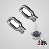 2-pack aluminium alloy winch rope guide exit ring, 10mm and 4mm holes