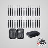 30-piece connector terminal removal tool set, black