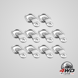10-pack heavy duty D-ring tie down anchors for car, truck, boat and trailer