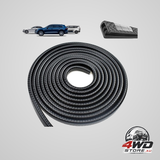 Black U-shape car door edge seal protection strip, no glue needed, 10m