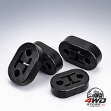 Black rubber exhaust hanger mount with 2 holes for car, 12mm