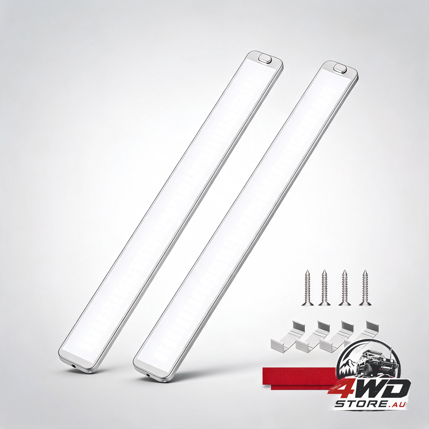 2-pack 228 LED 12V interior light bar, 10W 2000LM with switch for car, truck and boat