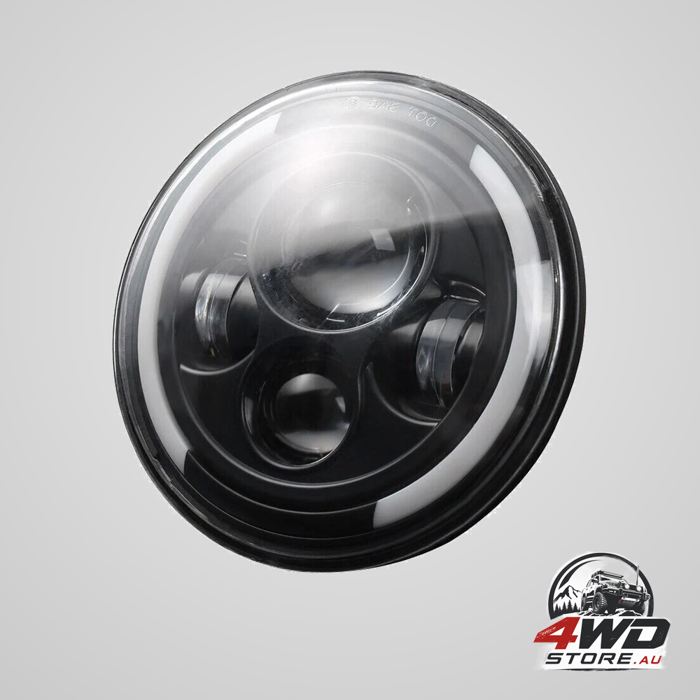 150W round LED headlight H4 H13 6500K waterproof, 7 inch