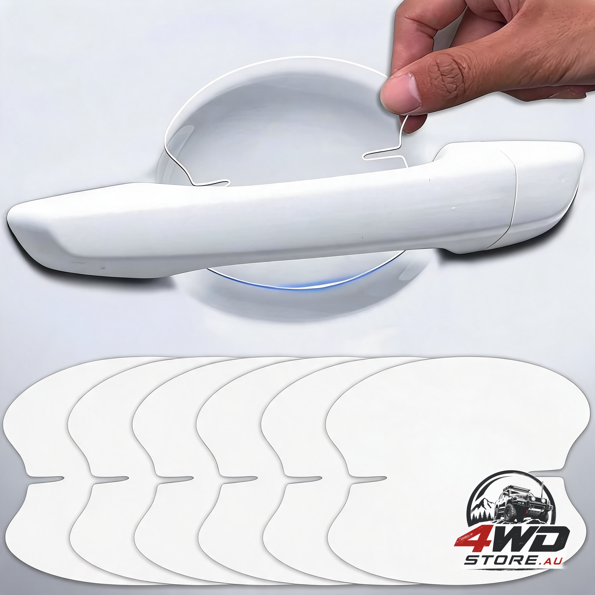 10-pack transparent anti-scratch protective film for car door handles, glossy