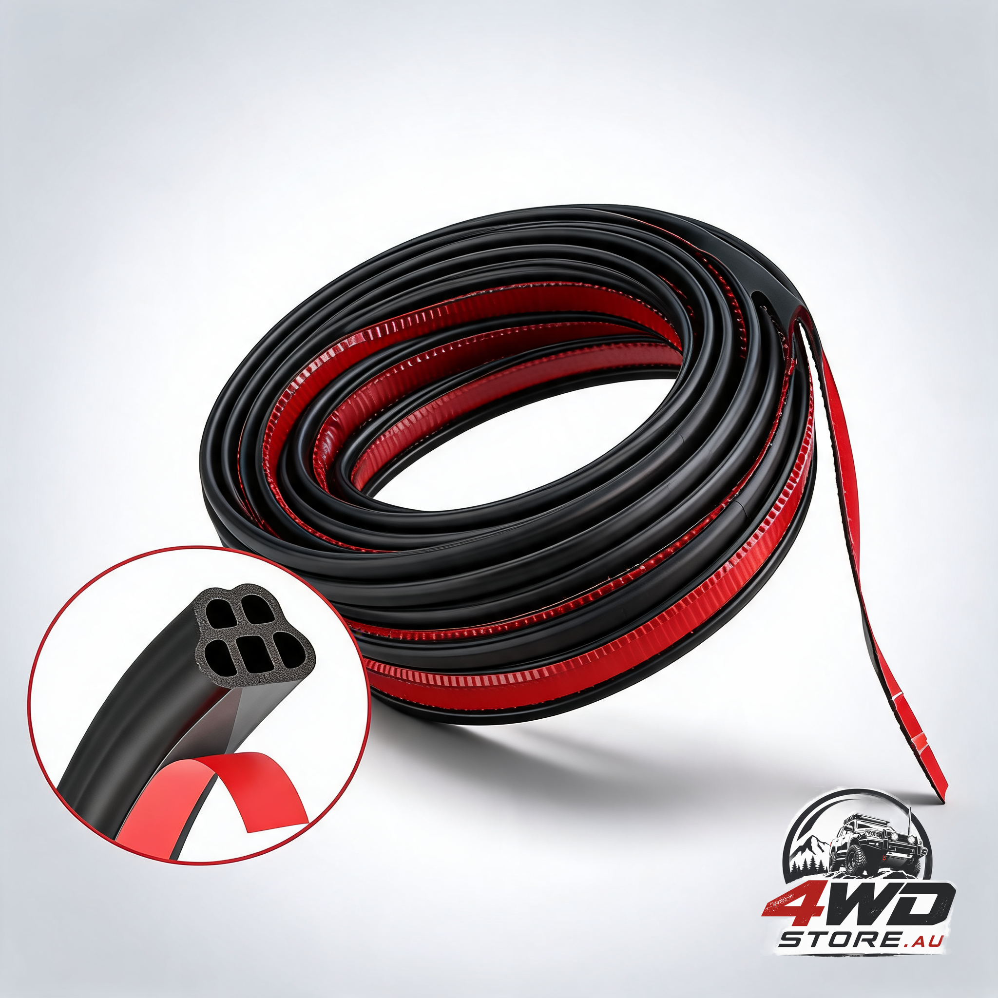 Self-adhesive rubber car door gasket protection for cars, trucks and RVs, 5m