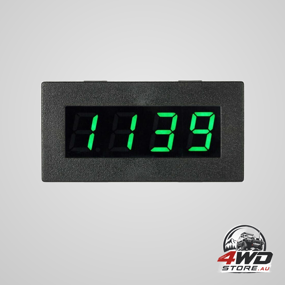 High precision digital tachometer with green LED speed display, black