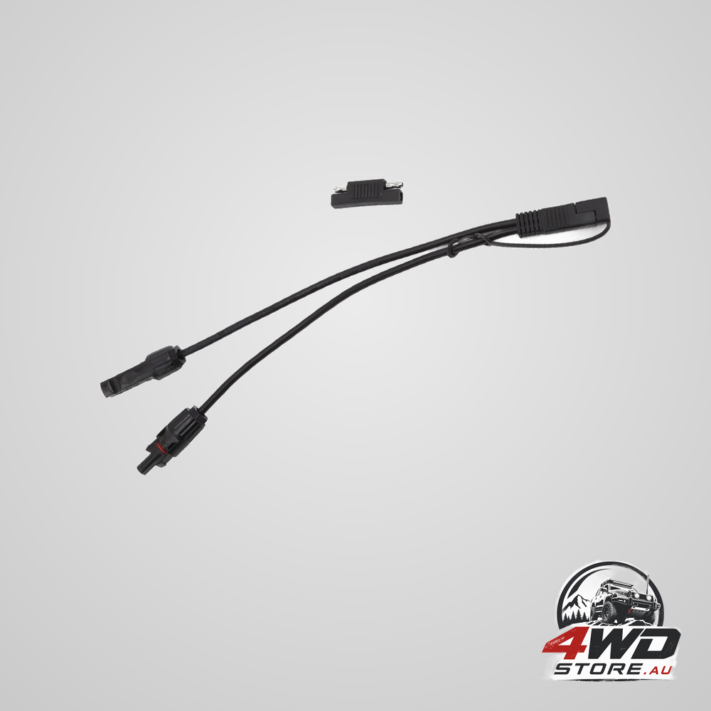 10AWG solar panel to SAE adapter extension cable for cars and motorcycles, 0.35m black