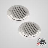2-pack 5 inch round louvered air vent, 316 stainless steel for marine and boat