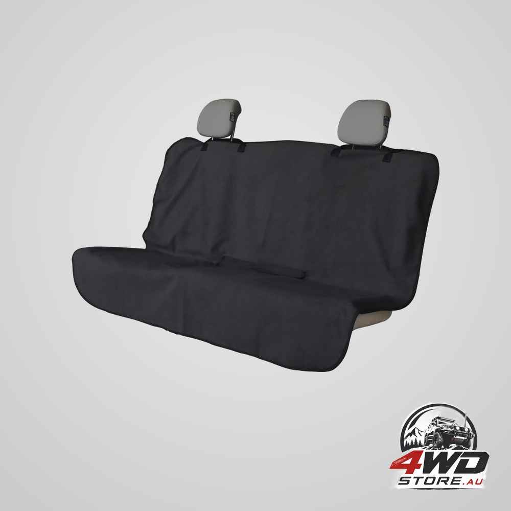 Waterproof rear bench seat cover for car, truck and SUV, for dogs and kids, black