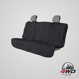Waterproof rear bench seat cover for car, truck and SUV, for dogs and kids, black