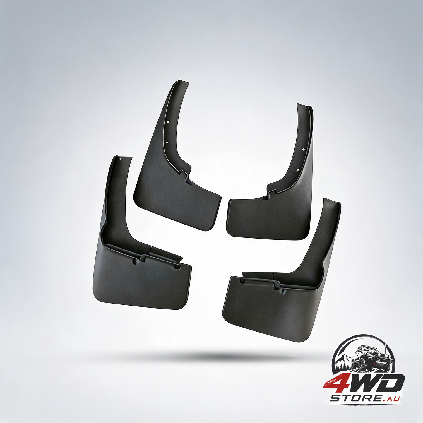 Custom moulded mud flaps for Ford Ranger 2018-2022, heavy duty bolt-on splash guards