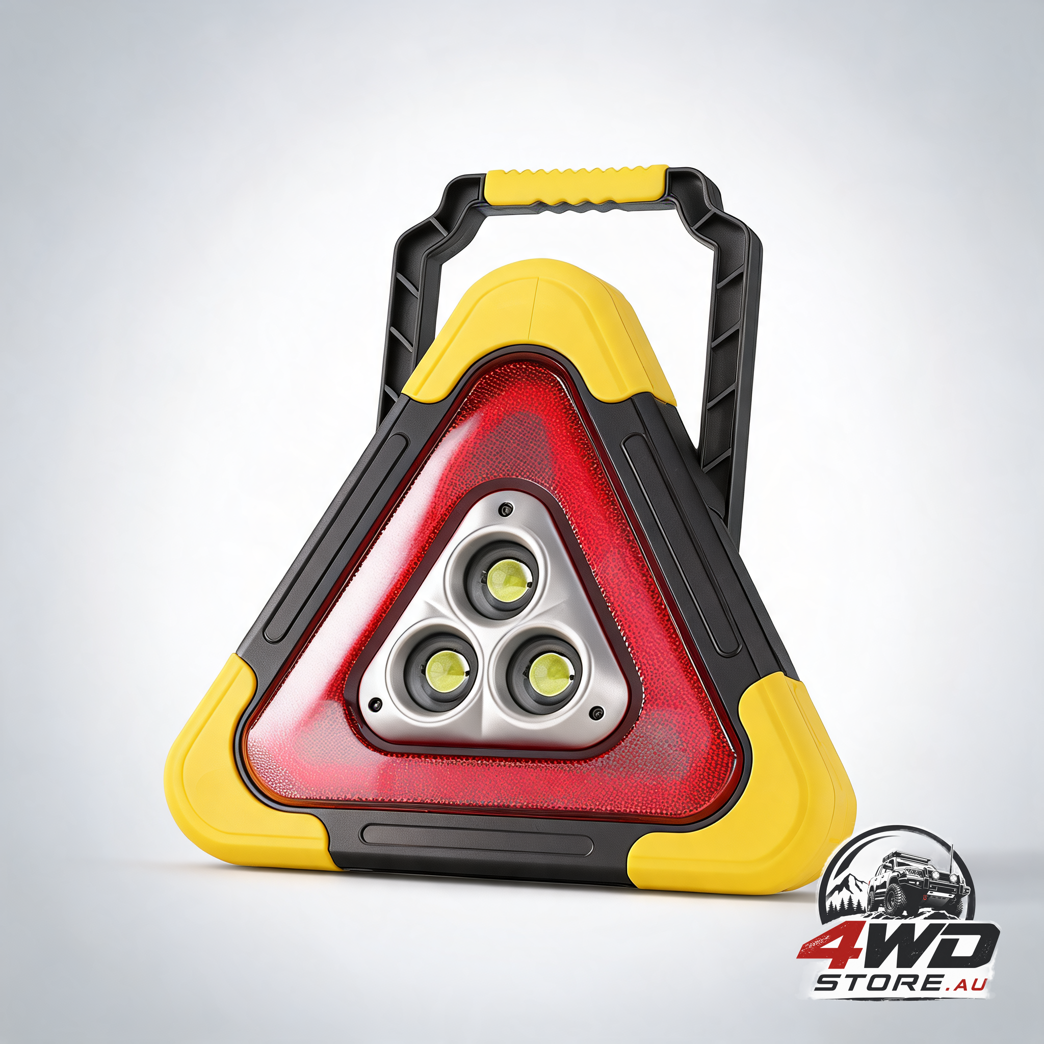Red LED triangle warning sign, car breakdown emergency safety light