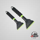 2-pack oversized car windscreen ice scrapers with foam handle, green