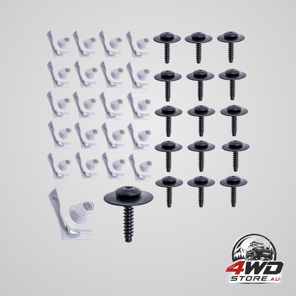 20-piece car bumper screws and U-nuts — view 8