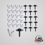 20-piece car bumper screws and U-nuts set