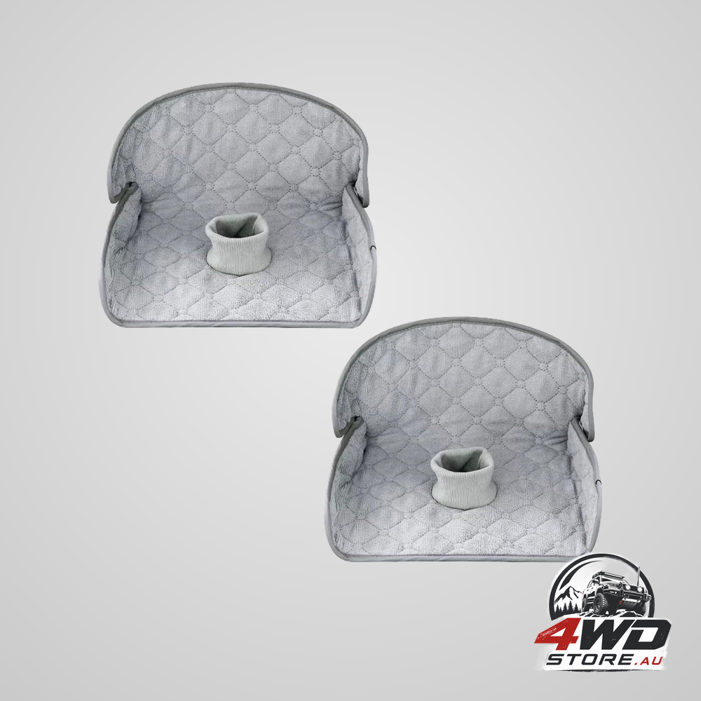 2-piece car seat protection cover grey — view 7