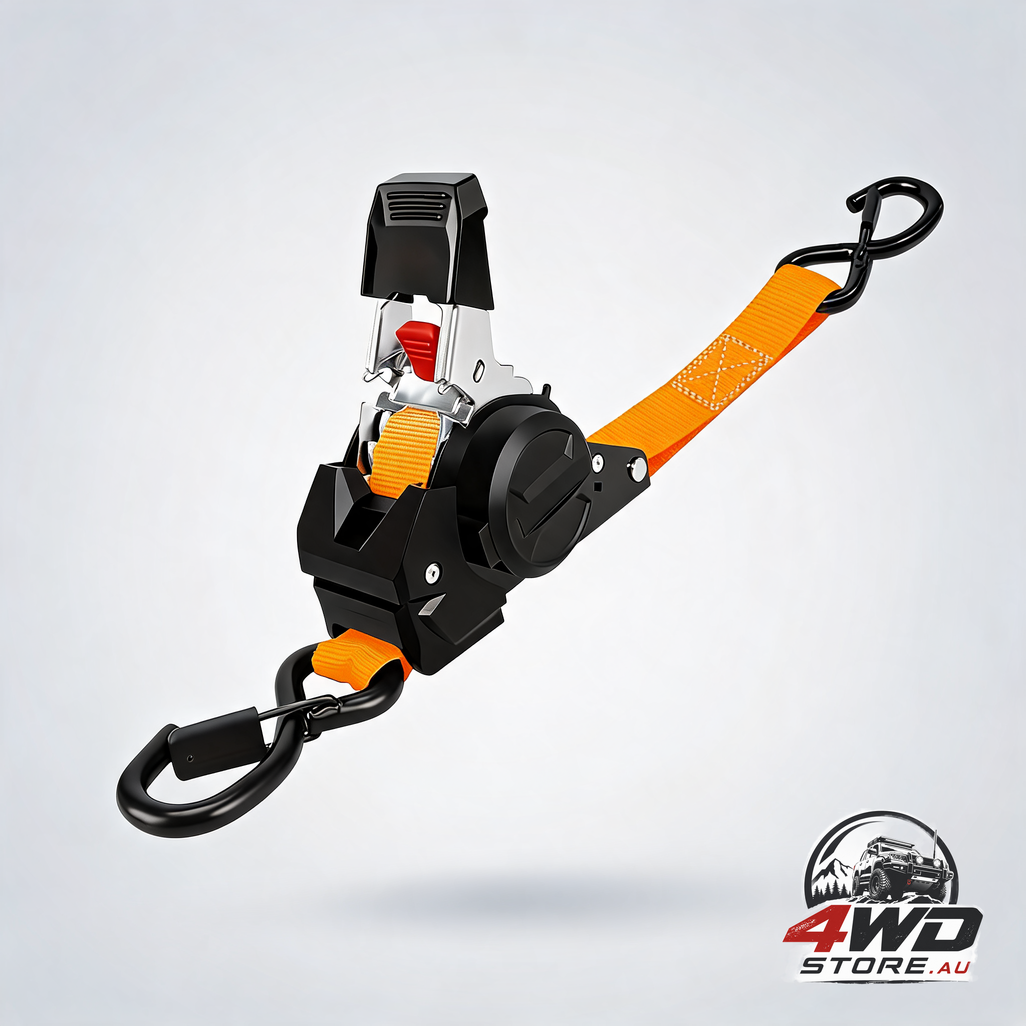 Yellow automatic recovery ratchet strap — view 14