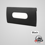 2-pack premium car sun visor and backseat tissue holder, black