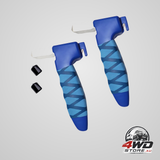 2-pack 4-in-1 car support handle for elderly with window breaker and seatbelt cutter, blue