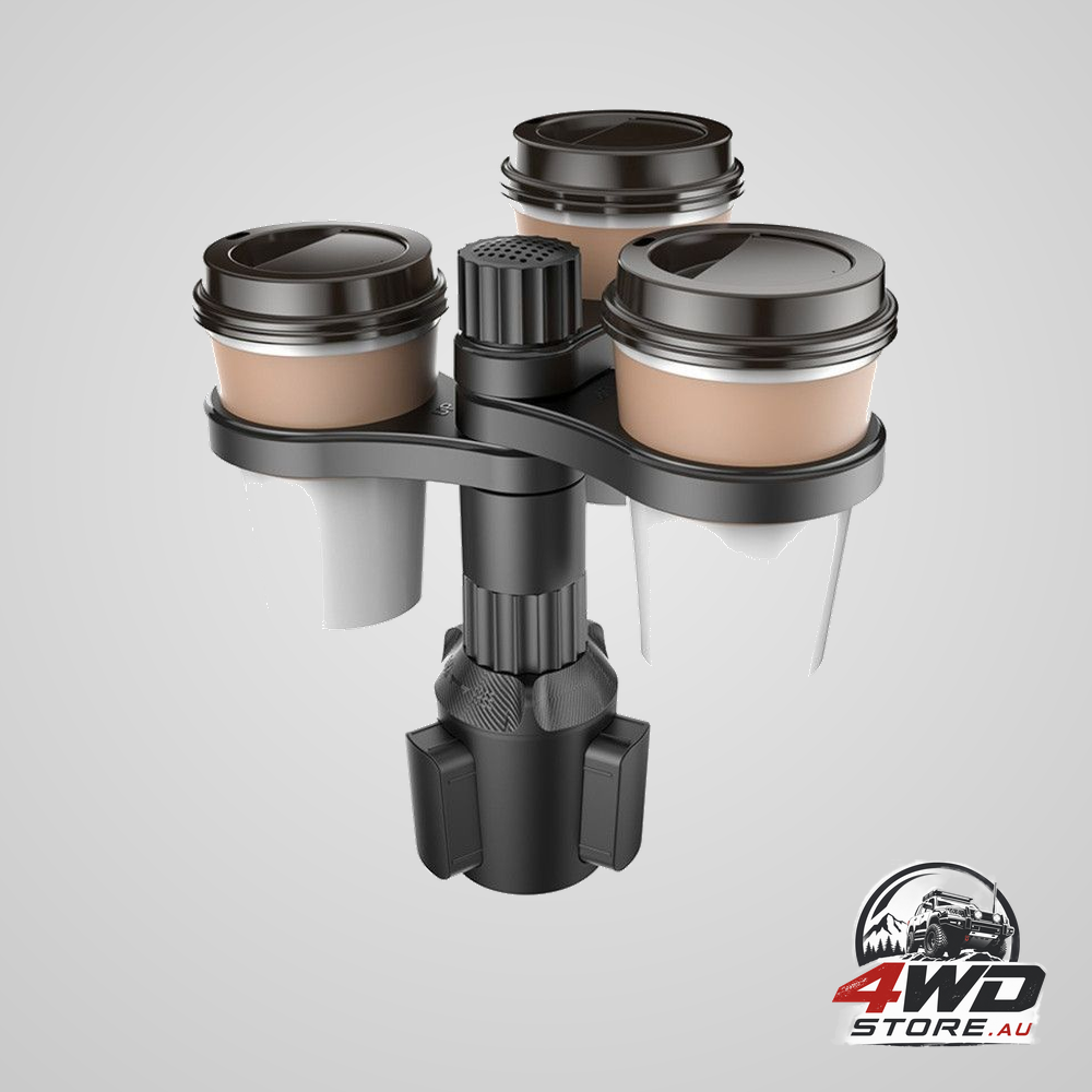 3-hole adjustable car cup holder expander and rotatable drink holder