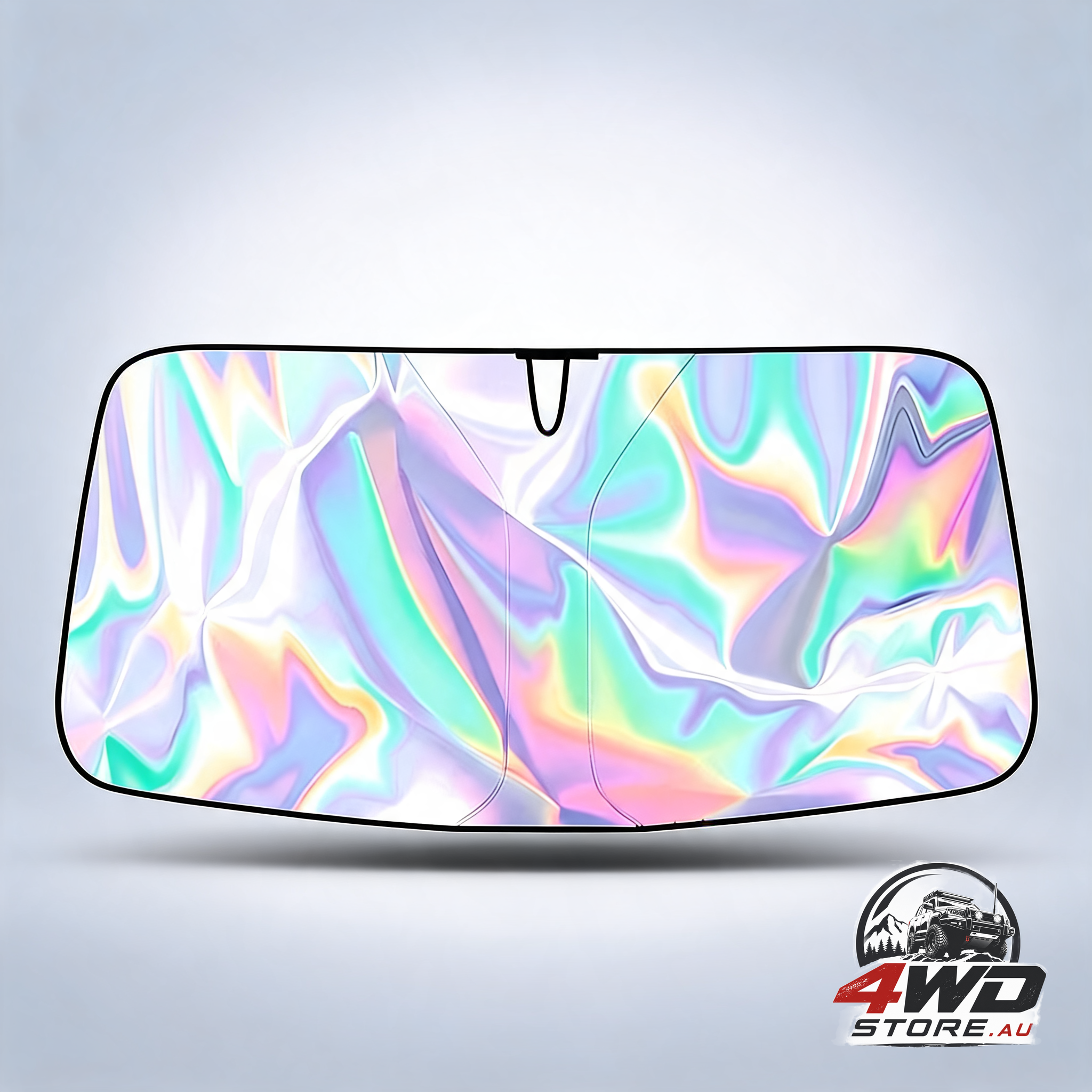 Reflective foldable car windscreen sun shade with UV block and heat insulation, silver