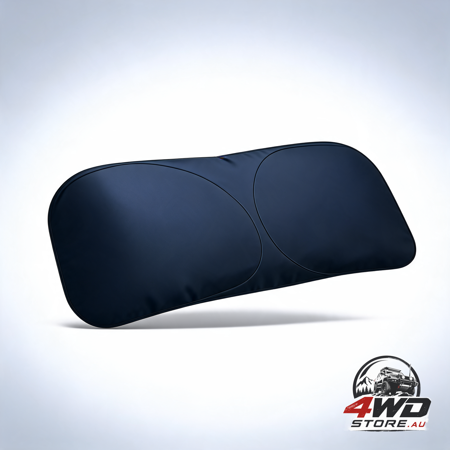Universal foldable front windscreen sun shade with heat insulation and UV protection, silver