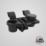 Car door cup holder and organiser for drinks and storage