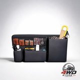 Car boot organiser with multiple compartments for storage