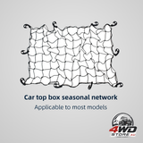 120 x 80cm car roof cargo net with 10 hooks for luggage storage and travel