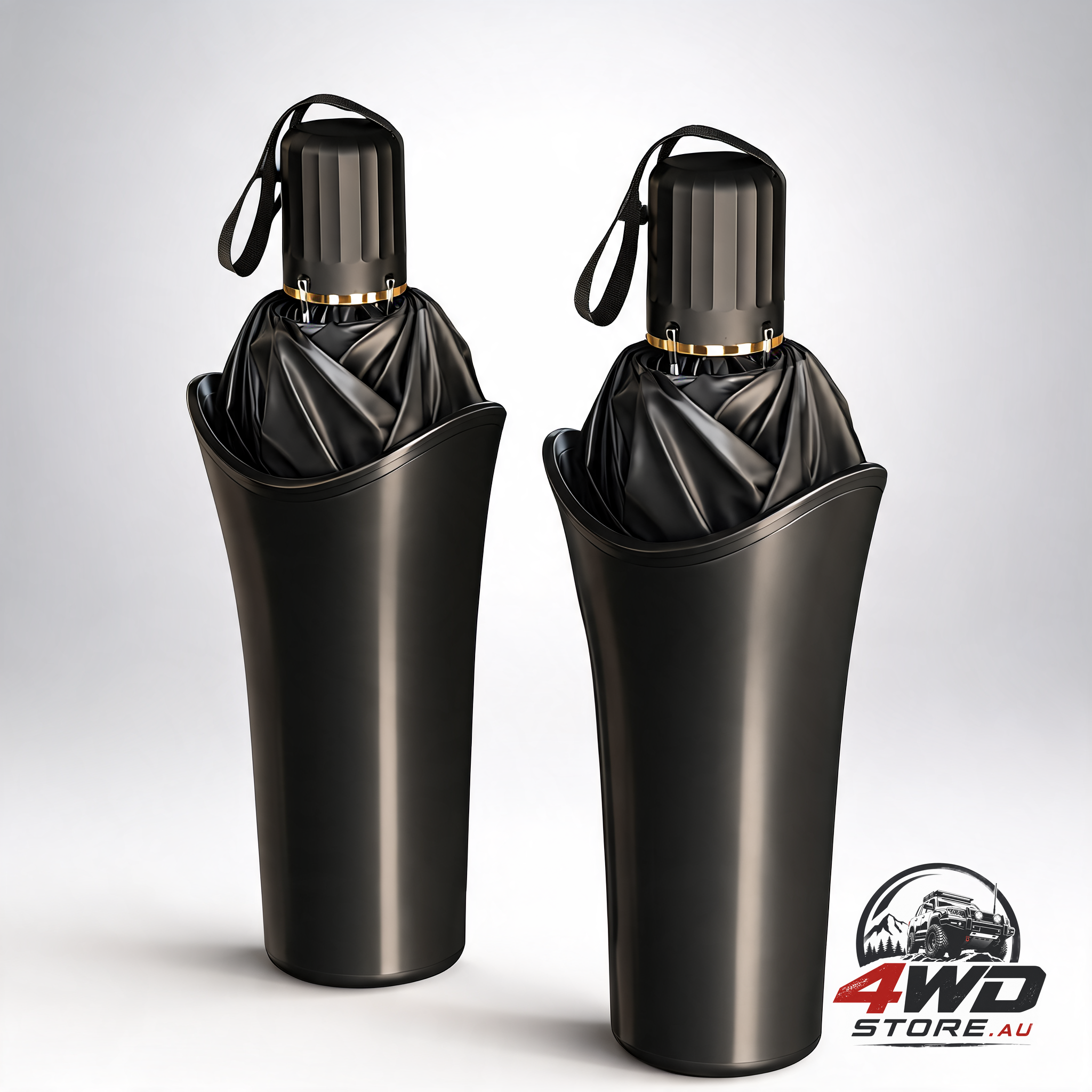 2-pack car umbrella holder and waterproof storage bucket with hanging hook