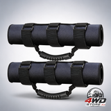2-pack heavy duty roll bar grab handles for Jeep Wrangler and off-road, black