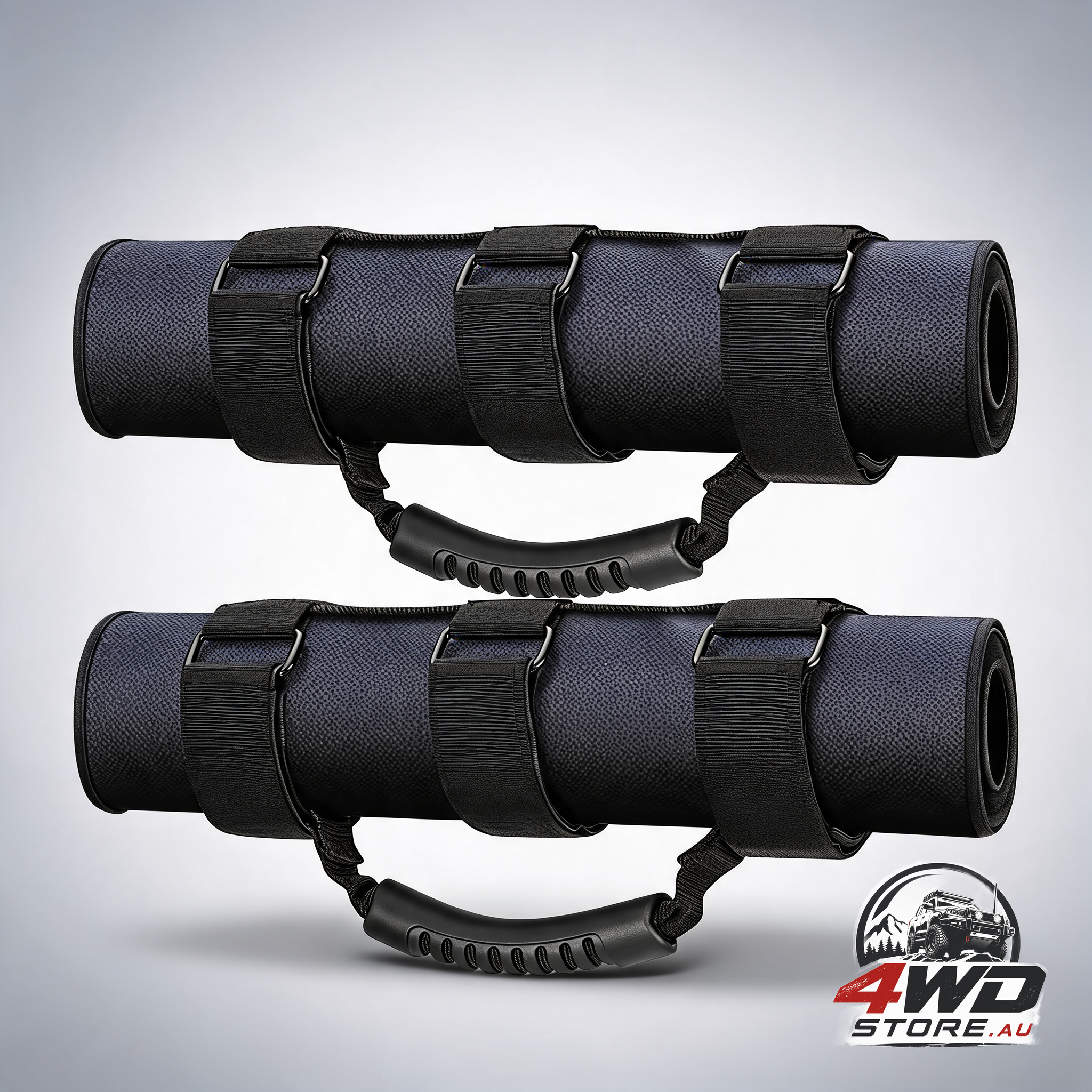 2-pack heavy duty roll bar grab handles for Jeep Wrangler and off-road, black