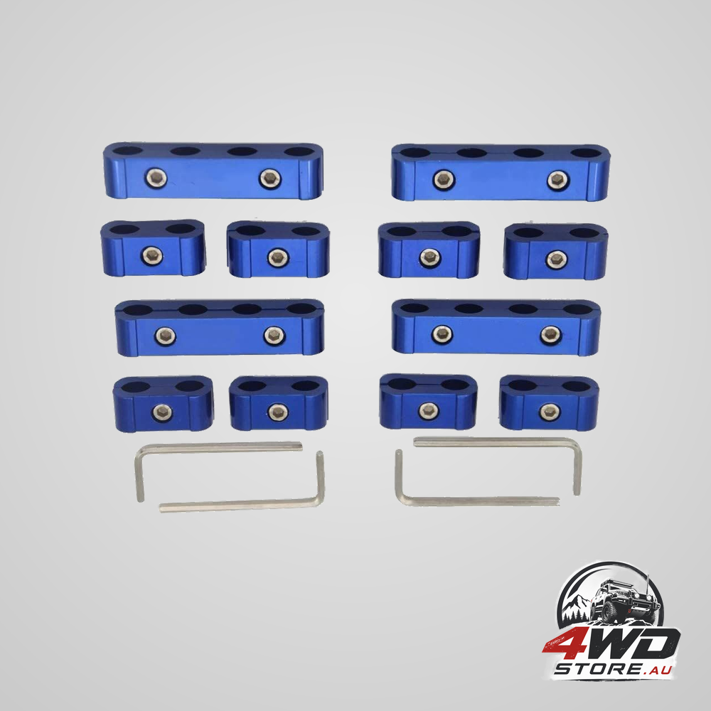 12-pack blue aluminium spark plug wire separator divider for 8-10mm racing wires