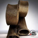 Titanium automotive wire heat shield sleeve for fuel line and spark plug, 1 inch x 10ft