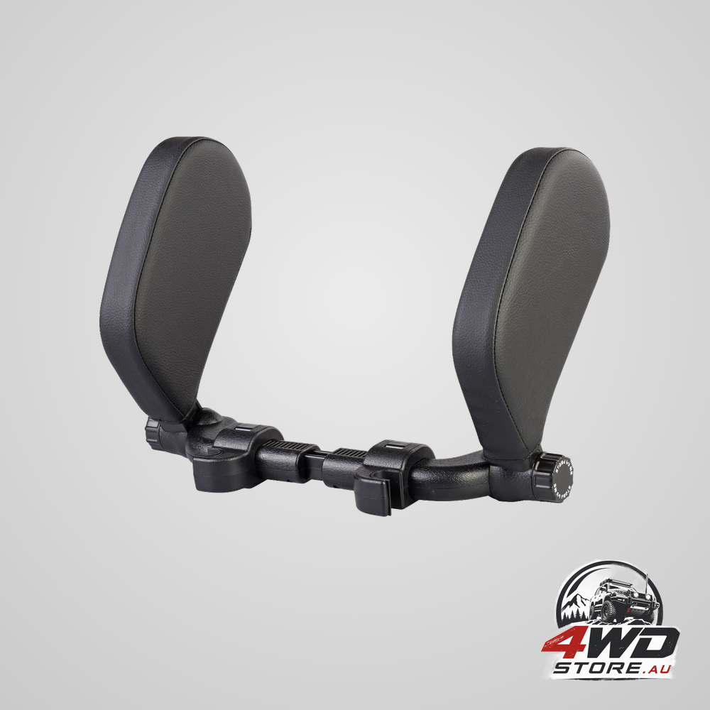 U-shaped adjustable car headrest pillow with neck support, black, small