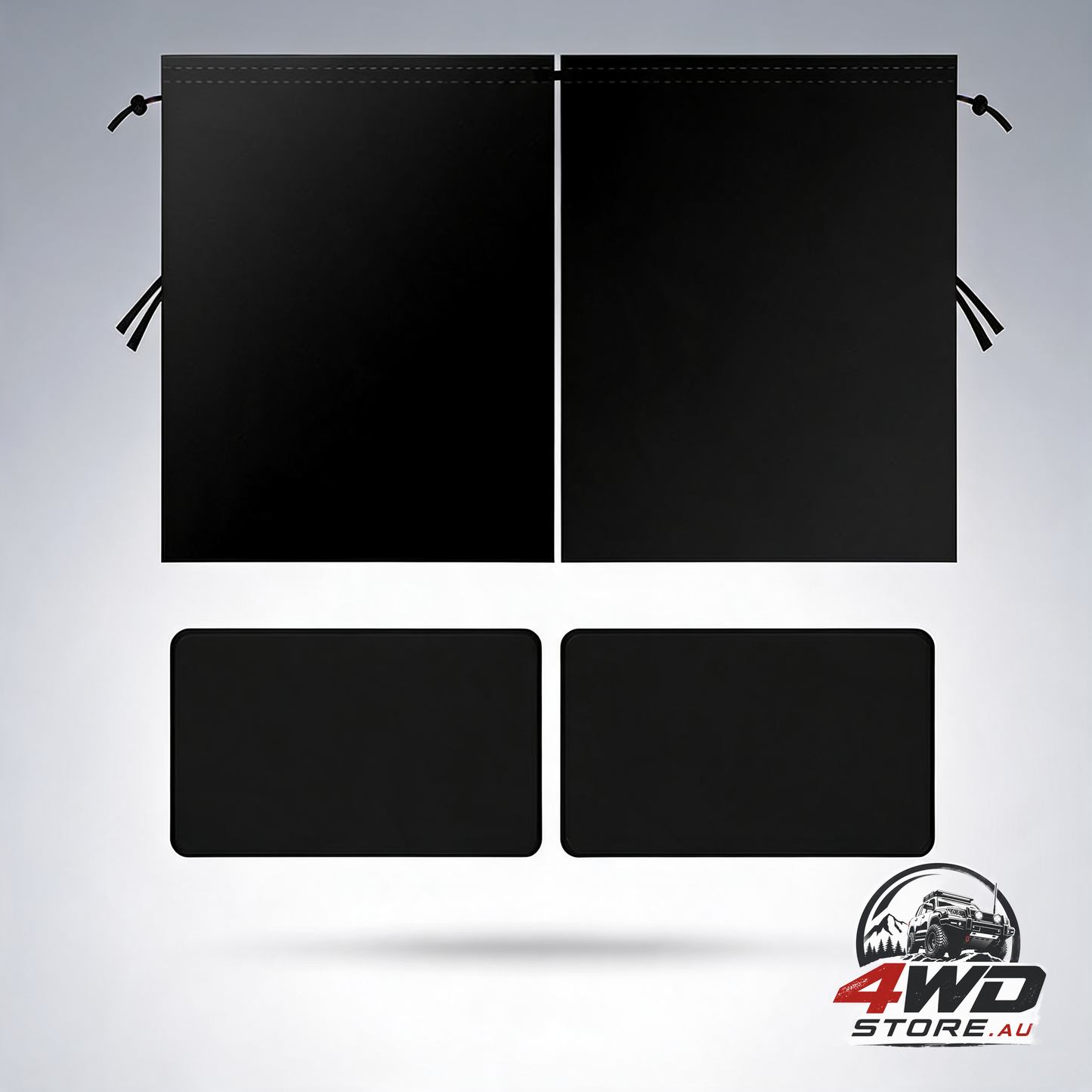 5-piece car window sun shades with side shades and rear divider, UV protection