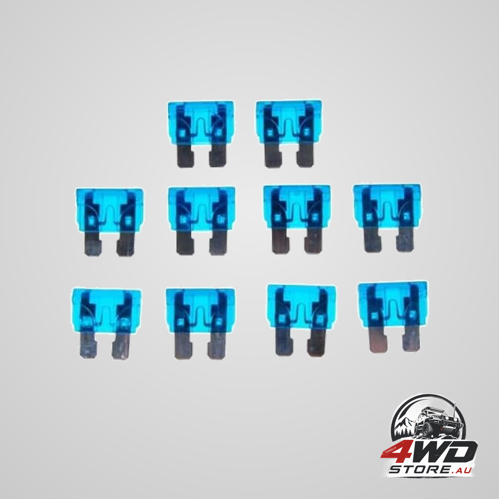 10-pack 15A 32V standard blade fuse for car and motorcycle, blue