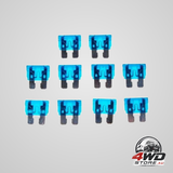 10-pack 15A 32V standard blade fuse for car and motorcycle, blue