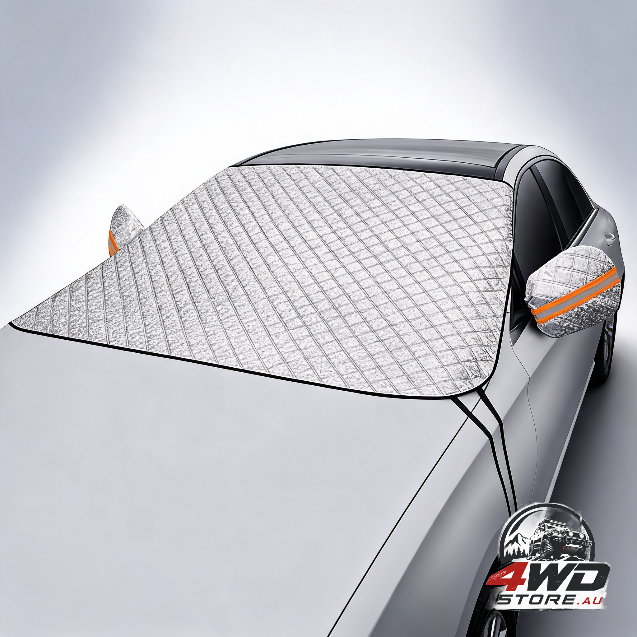 Car windscreen cover for snow, ice, sun and dust, water resistant, all seasons