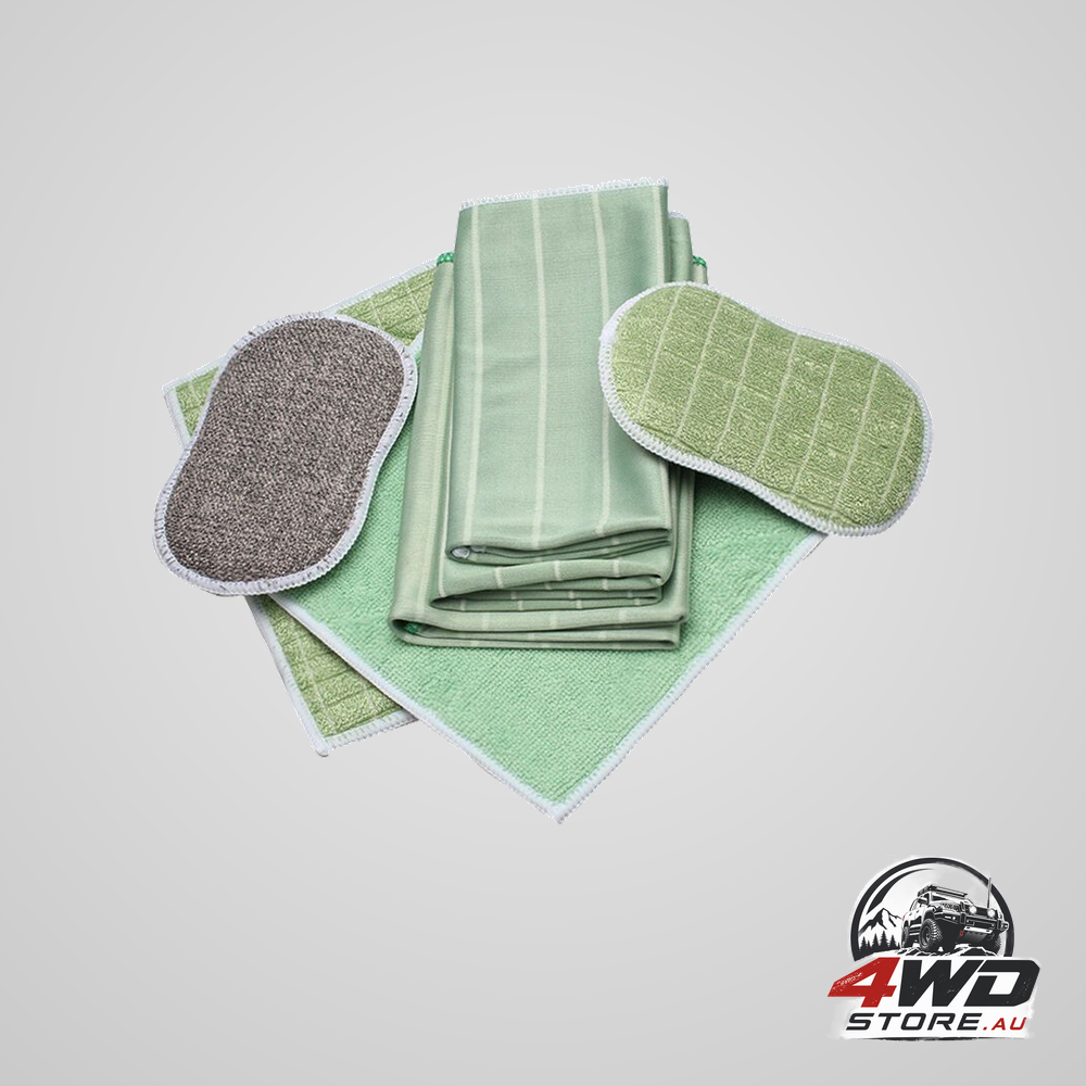 6-pack bamboo microfibre cloths for cleaning glass, bodywork and screens