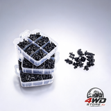 731-piece car trim body clips kit with rivets and plastic fasteners