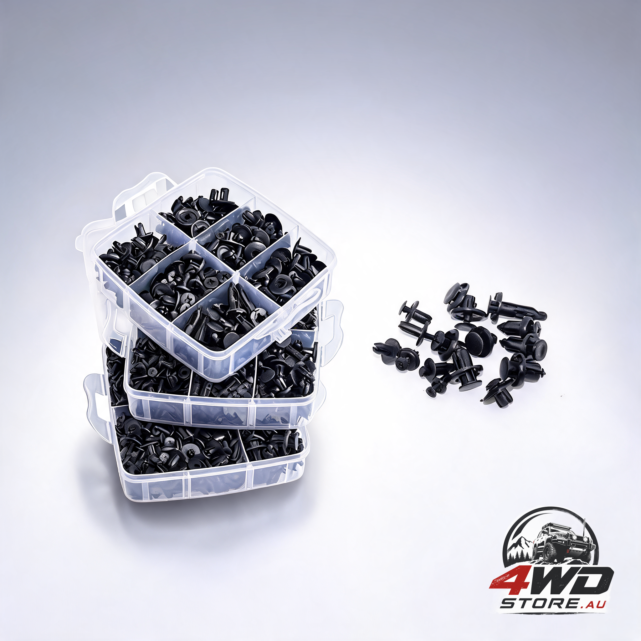 731-piece car trim body clips kit with rivets and plastic fasteners