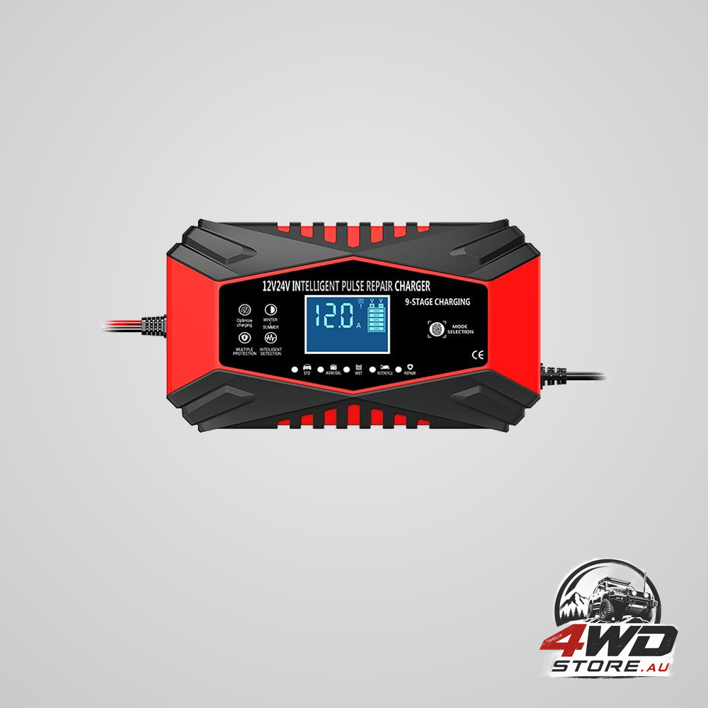 12V and 24V fully automatic smart car battery charger, maintainer and desulfator