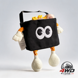 Cute 2-in-1 car rubbish bin and tissue holder, plush cartoon animal seat back bag