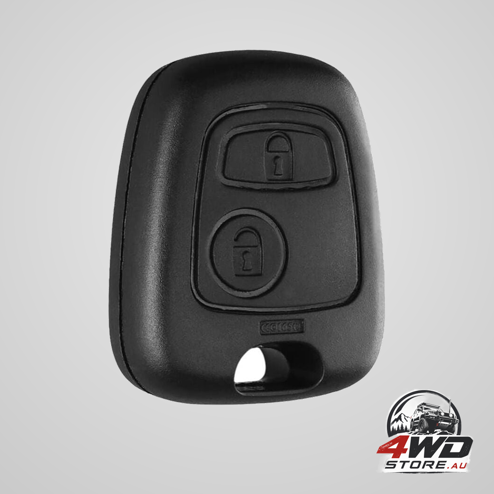 Replacement key shell with remote button for Citroen, Peugeot and Toyota, black