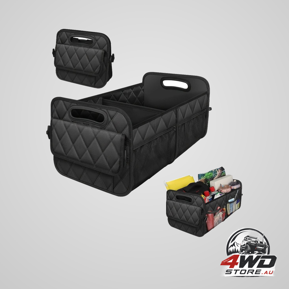 45L foldable large car trunk organiser with muti pockets & strong handles