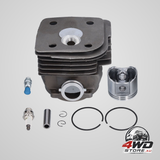 55MM cylinder piston assembly with spark plug pressure reducing valve for Husqvarna 385 390 for Jonsered 2186 2188Nikasil