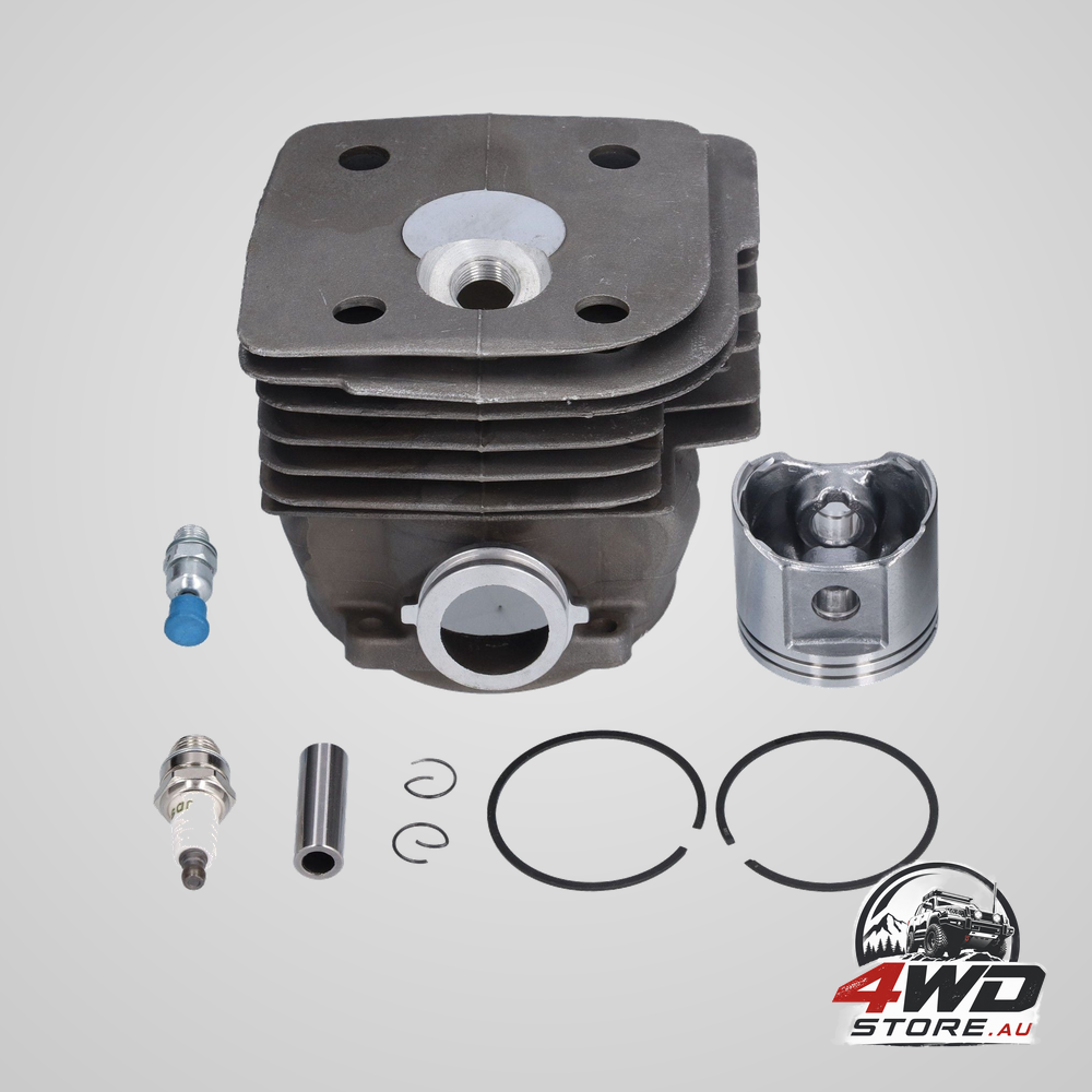 55MM cylinder piston assembly with spark plug pressure reducing valve for Husqvarna 385 390 for Jonsered 2186 2188Nikasil
