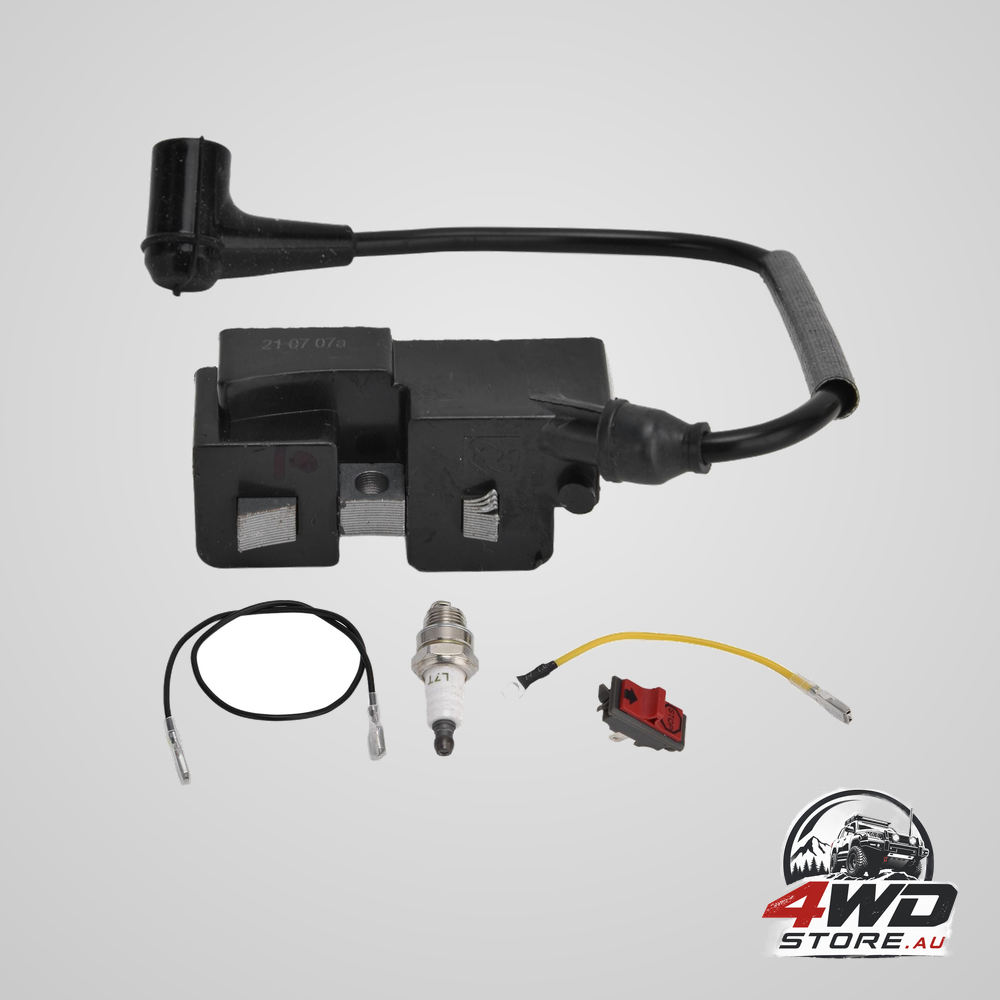 Spark plug kit ignition coil and spark plug with wire set for Husqvarna for Jonsered